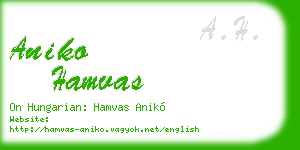 aniko hamvas business card