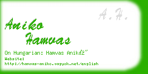 aniko hamvas business card